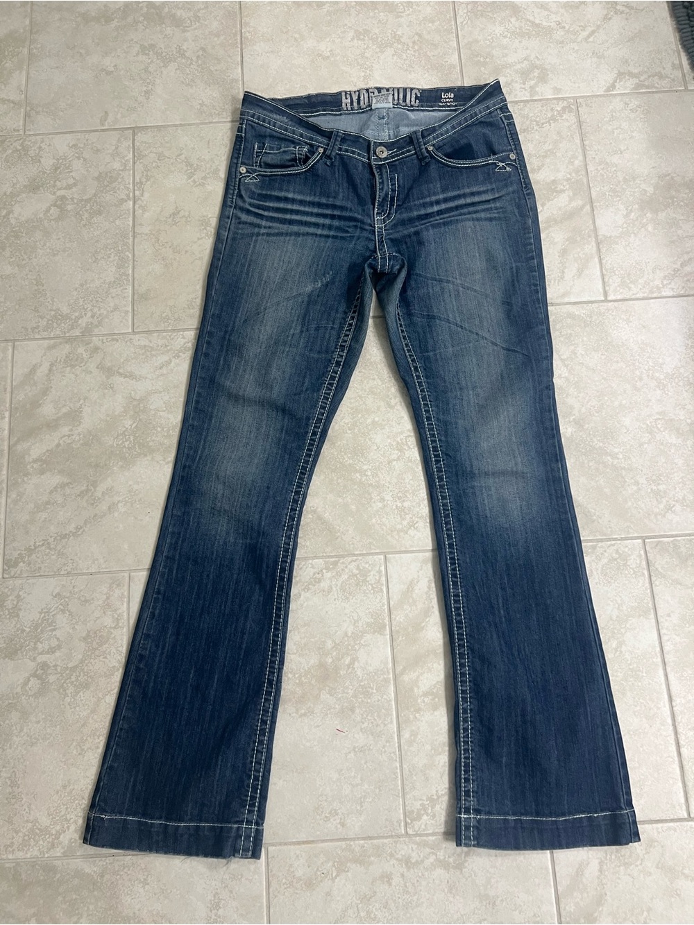 Hydraulic Women's Dark Blue Flared Jeans- long